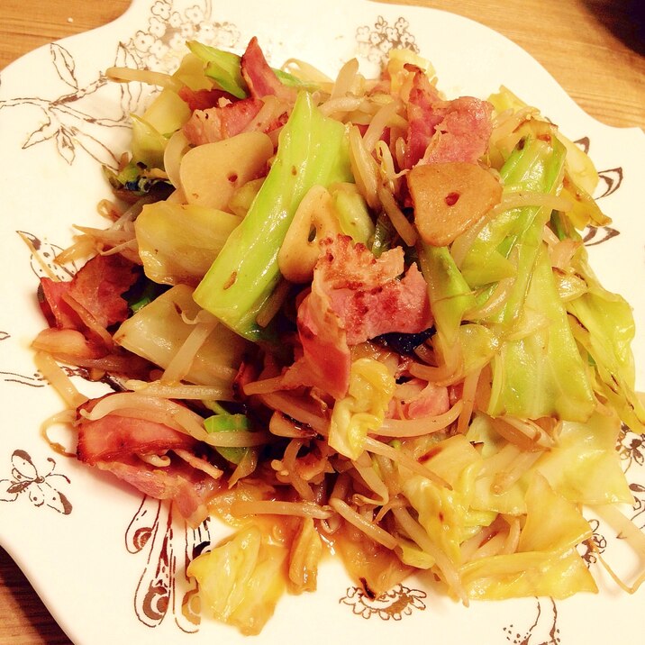 〜ベーコンと野菜の焼肉中華炒め〜